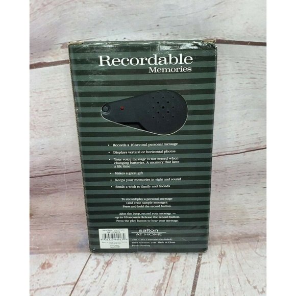 Salton At Home Recordable Memories 4"x6" Picture Frame 10 Second Message - Picture 7 of 11